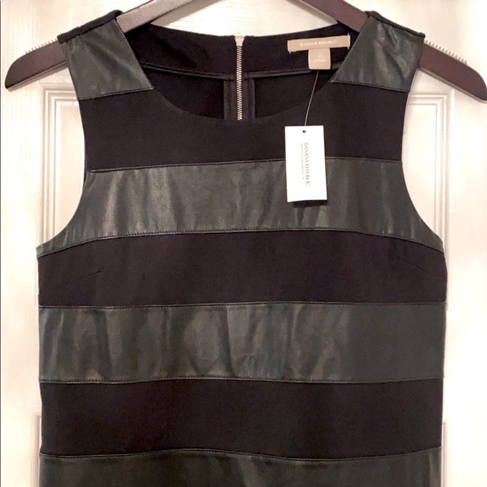 BR Faux-Leather Top